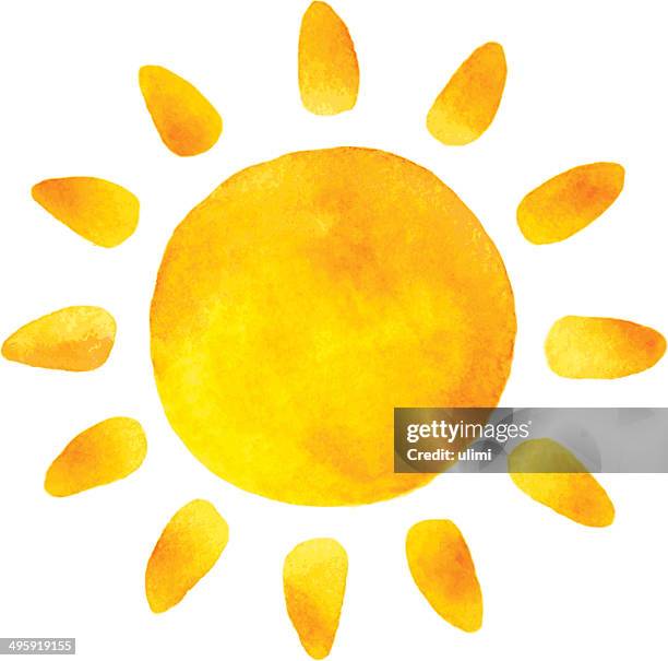 sun - portrait yellow stock illustrations