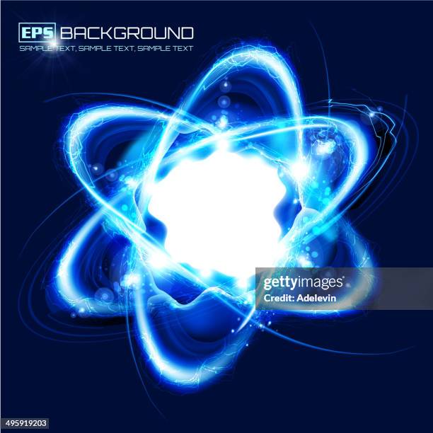 lightning atom - atoms stock illustrations