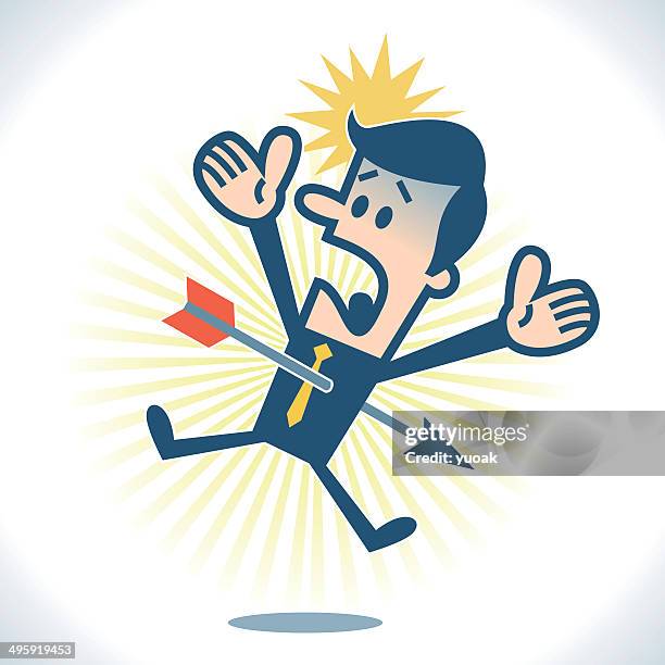 shocked man - fire victim stock illustrations