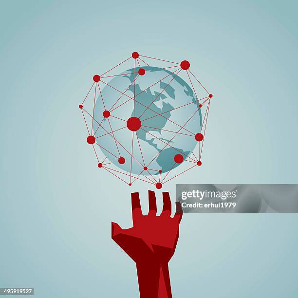stockillustraties, clipart, cartoons en iconen met internet - giganten van het internet