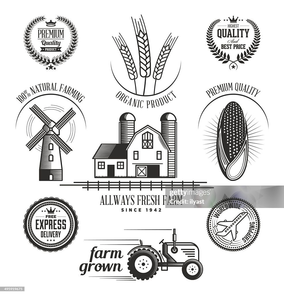 Linocut Food Icons