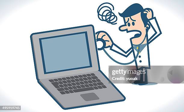 Doctor Crying Over Computer 124 Confused Doctor Computer Stock Photos, High-Res Pictures, and ...
