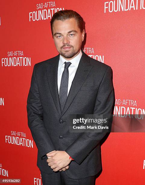 Honoree Leonardo DiCaprio attends the Screen Actors Guild Foundation 30th Anniversary Celebration at Wallis Annenberg Center for the Performing Arts...