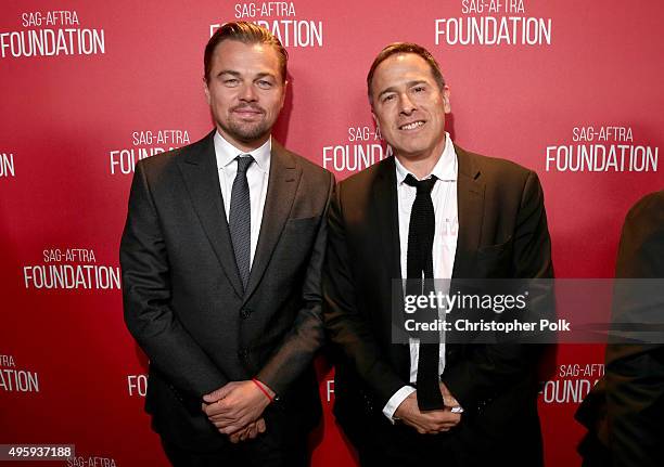 Honorees Leonardo DiCaprio and David O. Russell attend the Screen Actors Guild Foundation 30th Anniversary Celebration at Wallis Annenberg Center for...