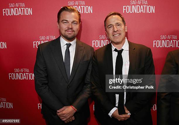 Honorees Leonardo DiCaprio and David O. Russell attend the Screen Actors Guild Foundation 30th Anniversary Celebration at Wallis Annenberg Center for...