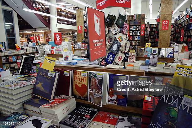 Atmosphere inside Strand Bookstore during the James Franco signing of his art project "Magic Mountain/Home Movies" at Strand Bookstore on November 5,...