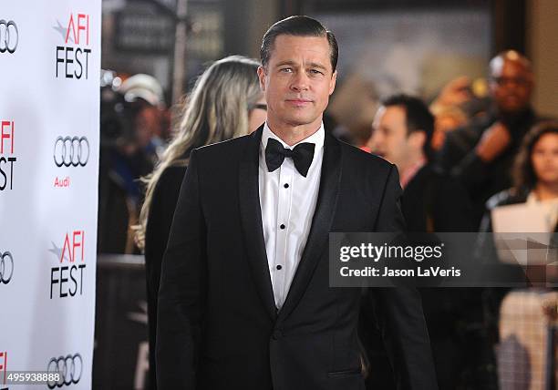 Brad Pitt attends the premiere of "By the Sea" at the 2015 AFI Fest at TCL Chinese 6 Theatres on November 5, 2015 in Hollywood, California.