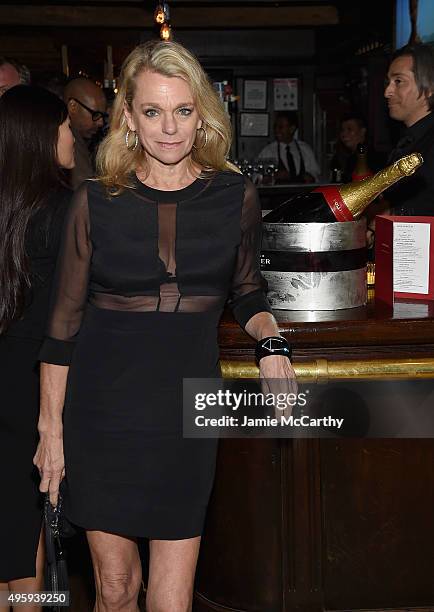 Debbie Bancroft attends the the after party for the "Spectre" pre-release screening hosted by Champagne Bollinger and The Cinema Society on November...