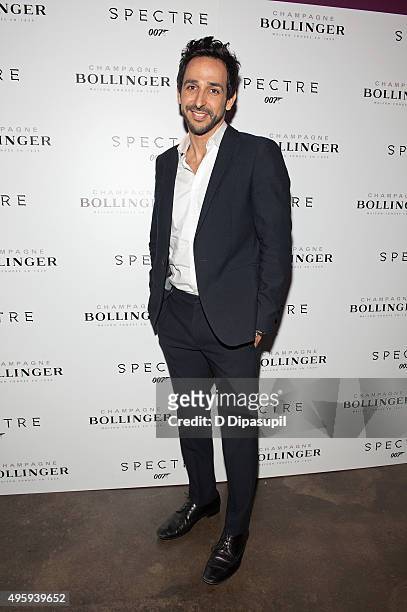 Amir Arison attends the "Spectre" pre-release screening hosted by Champagne Bollinger and The Cinema Society at IFC Center on November 5, 2015 in New...