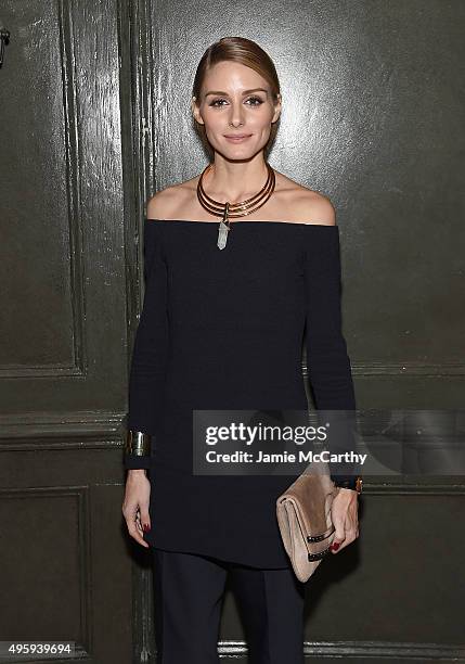 Olivia Palermo attends the the after party for the "Spectre" pre-release screening hosted by Champagne Bollinger and The Cinema Society on November...