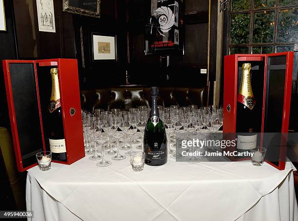 Bollinger Champagne at the after party for the "Spectre" pre-release screening hosted by Champagne Bollinger and The Cinema Society on November 5,...
