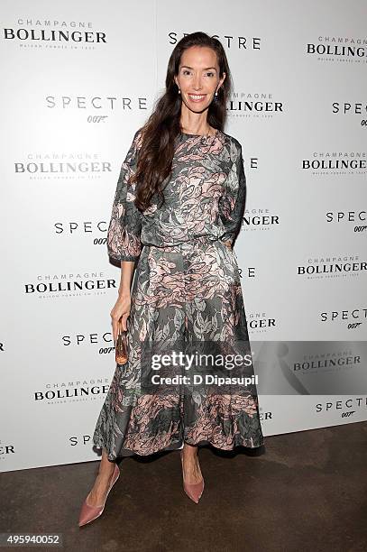 Olivia Chantecaille attends the "Spectre" pre-release screening hosted by Champagne Bollinger and The Cinema Society at IFC Center on November 5,...