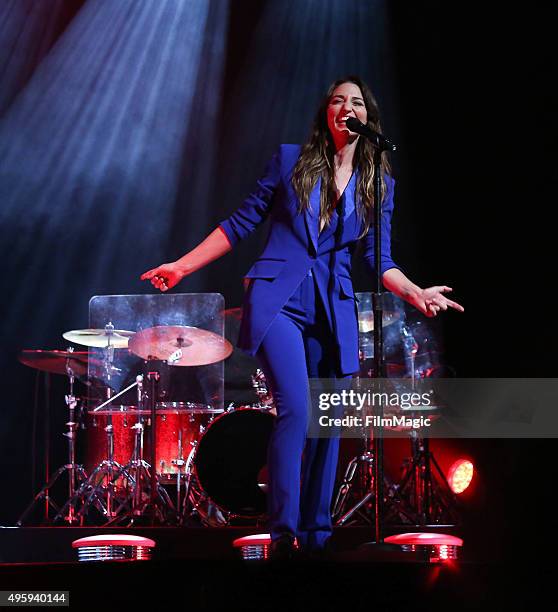 Sara Bareilles performs at her album release concert on November 5, 2015 in New York City.