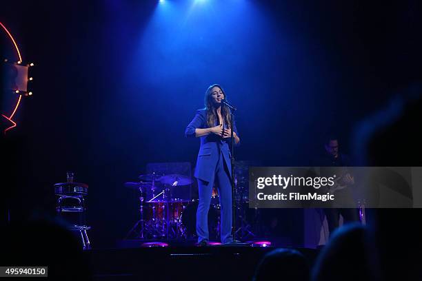 Sara Bareilles performs at her album release concert on November 5, 2015 in New York City.