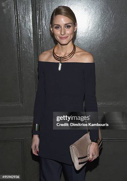 Olivia Palermo attends the the after party for the 'Spectre' pre-release screening hosted by Champagne Bollinger and The Cinema Society on November...