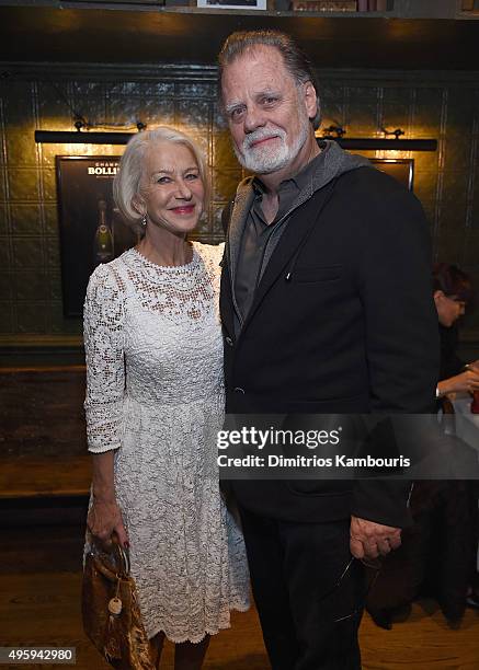 Hellen Mirren and Taylor Hackford attend the the after party for the 'Spectre' pre-release screening hosted by Champagne Bollinger and The Cinema...