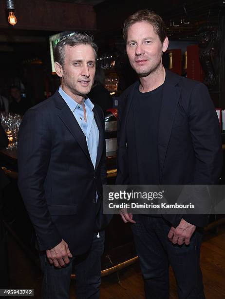 Dave Zinczenko and Dan Abrahms attend the the after party for the 'Spectre' pre-release screening hosted by Champagne Bollinger and The Cinema...
