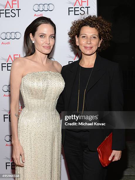 Writer-director-producer-actress Angelina Jolie Pitt and chairman of Universal Pictures Donna Langley attend the opening night gala premiere of...