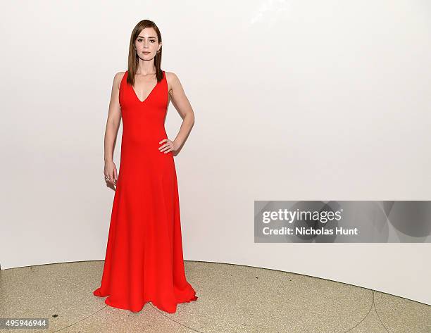 Emily Blunt attends the 2015 Guggenheim International Gala Dinner made possible by Dior at Solomon R. Guggenheim Museum on November 5, 2015 in New...