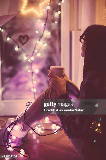 wintertime - fuzzy socks stock pictures, royalty-free photos & images