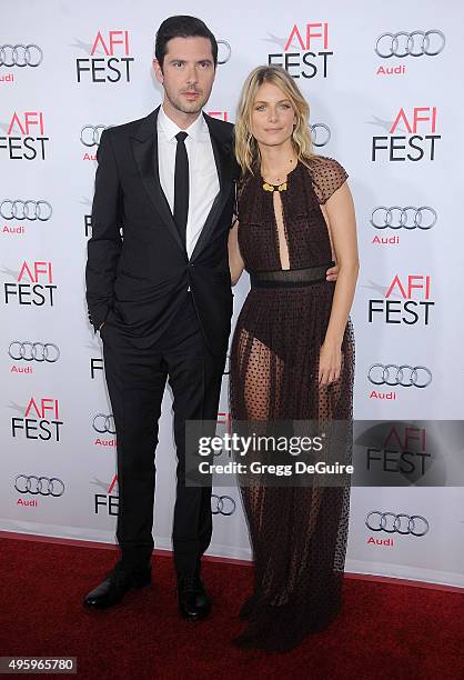 Actors Melvil Poupaud and Melanie Laurent arrive at the AFI FEST 2015 presented by Audi Opening Night Gala Premiere of Universal Pictures' "By The...