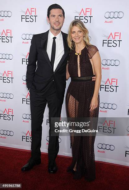 Actors Melvil Poupaud and Melanie Laurent arrive at the AFI FEST 2015 presented by Audi Opening Night Gala Premiere of Universal Pictures' "By The...
