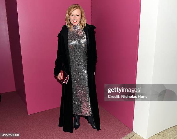 Cindy Sherman attends the 2015 Guggenheim International Gala Dinner made possible by Dior at Solomon R. Guggenheim Museum on November 5, 2015 in New...