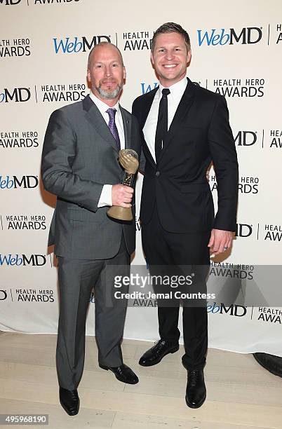 Honoree Ronald "Jake" Clark and actor Kevin Lacz attend the 2015 Health Hero Awards hosted by WebMD on November 5, 2015 in New York City.