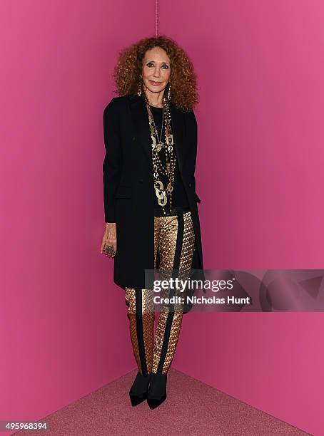 Marisa Berenson attends the 2015 Guggenheim International Gala Dinner made possible by Dior at Solomon R. Guggenheim Museum on November 5, 2015 in...