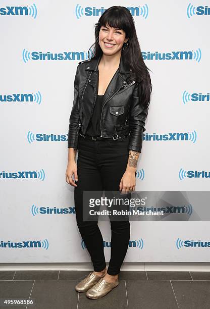 Alexis Krauss of Sleigh Bells attends Grimes Album Special on SiriusXMU at SiriusXM Studios on November 5, 2015 in New York City.