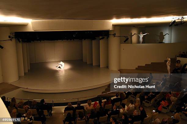 Dancers perform "November Steps" choreographed by Tom Gold at the 2015 Guggenheim International Gala Dinner made possible by Dior at Solomon R....