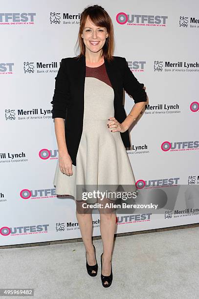 Actress Rosemarie DeWitt arrives at the 2015 Outfest Legacy Awards at Vibiana on November 5, 2015 in Los Angeles, California.