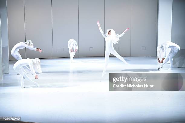 Dancers perform "November Steps" choreographed by Tom Gold at the 2015 Guggenheim International Gala Dinner made possible by Dior at Solomon R....