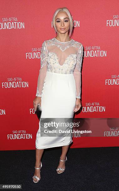 Actress Cara Santana attends the Screen Actors Guild Foundation 30th Anniversary Celebration at the Wallis Annenberg Center for the Performing Arts...