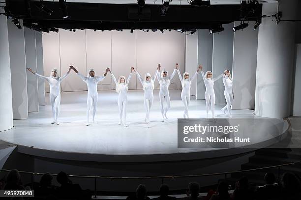 Dancers perform "November Steps" choreographed by Tom Gold at the 2015 Guggenheim International Gala Dinner made possible by Dior at Solomon R....