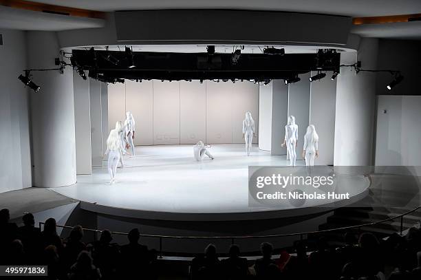 Dancers perform "November Steps" choreographed by Tom Gold at the 2015 Guggenheim International Gala Dinner made possible by Dior at Solomon R....