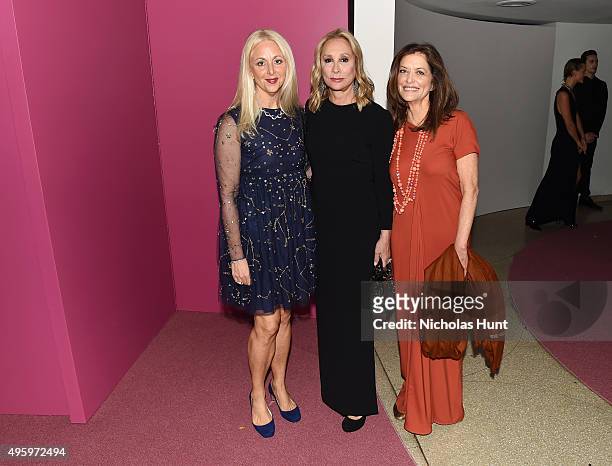 Dana Stubgen, Tiqui Atencio and Debra Black attend the 2015 Guggenheim International Gala Dinner made possible by Dior at Solomon R. Guggenheim...