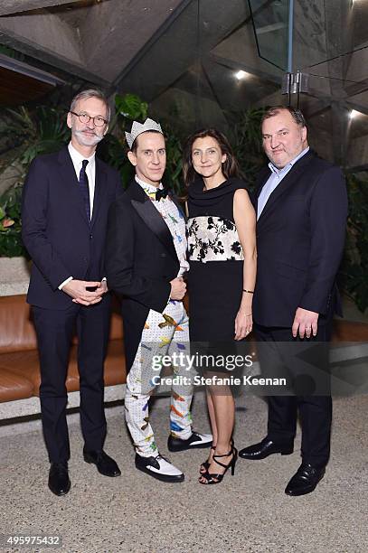 Longchamp CEO Jean Cassegrain, Designer Jeremy Scott, Longchamp Artistic Director Sophie Delafontaine and Longchamp U.S. Business Director Olivier...