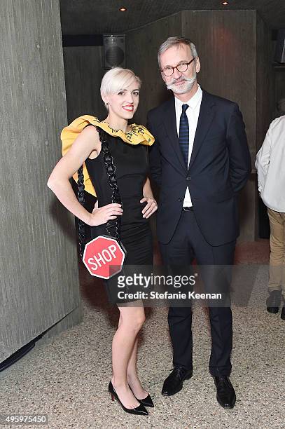 Painter Rosson Crow and Longchamp CEO Jean Cassegrain attend Jeremy Scott For Longchamp 10th Anniversary held at a Private Residence on November 5,...