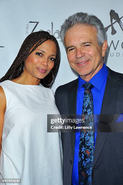 Actors Sundra Oakley and Tony Denison arrive at AWOL Studios launch hosted by Major Crimes star Tony Denison at LA Mother on November 5, 2015 in...
