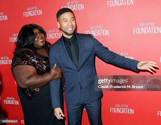 Actress Gabourey Sidibe, and actor Jussie Smollett attend the Screen Actors Guild Foundation 30th Anniversary Celebration at the Wallis Annenberg...