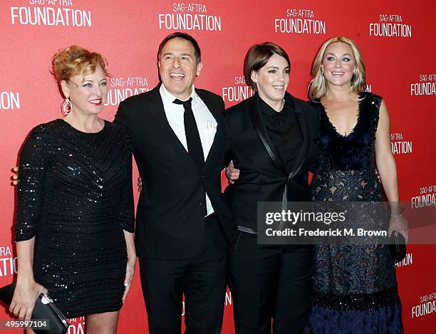 Actress Virginia Madsen, director David O. Russell, producer Megan Ellison and actress Elisabeth Rohm attend the Screen Actors Guild Foundation 30th...