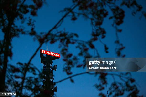 Vodafone Group Plc Logos And Stores Photos and Premium High Res
