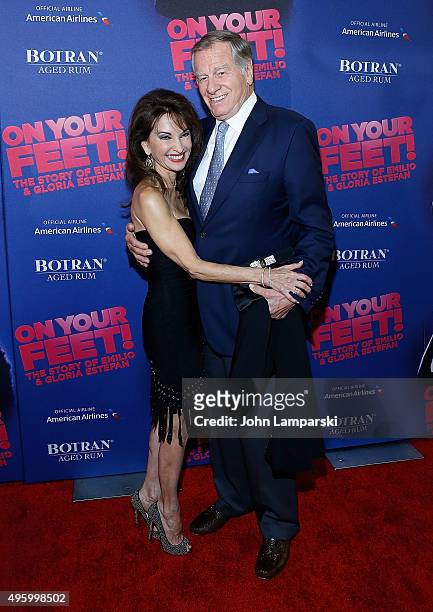 Susan Lucci and Helmut Huber attend "On Your Feet" Broadway Opening Night at Marquis Theatre on November 5, 2015 in New York City.