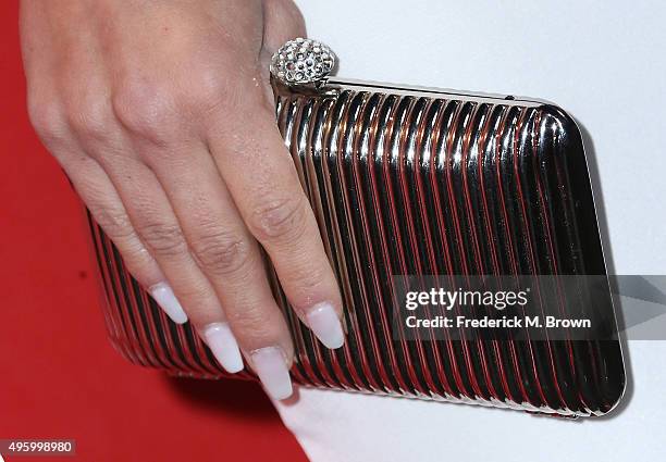 Actress Cara Santana, clutch detail, attends the Screen Actors Guild Foundation 30th Anniversary Celebration at the Wallis Annenberg Center for the...