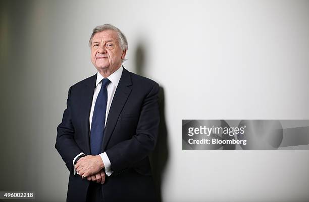 Michael 'Mike' Rake, chairman of BT Group Plc and deputy chairman of Barclays Plc, poses for a photograph following a Bloomberg Television interview...