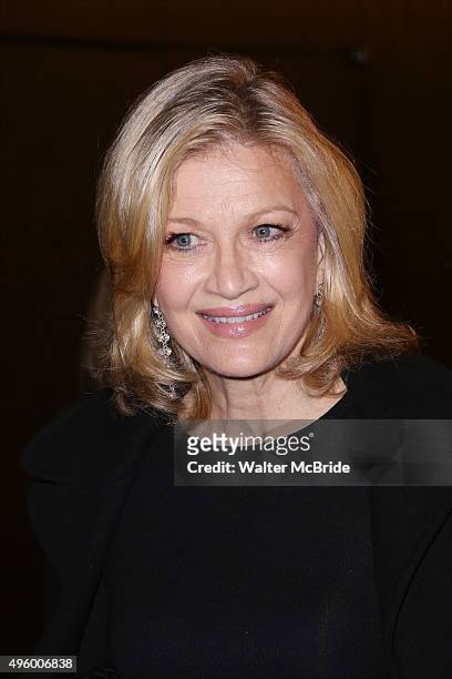 Diane Sawyer attend the Broadway Opening Night Performance of 'On Your Feet' at the Marquis Theatre on November 5,2015 in New York City.