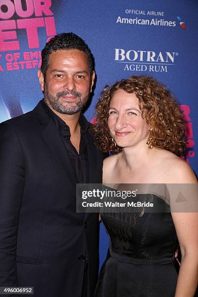 Alex Dinerlaris and wife attend the Broadway Opening Night Performance of 'On Your Feet' at the Marquis Theatre on November 5,2015 in New York City.