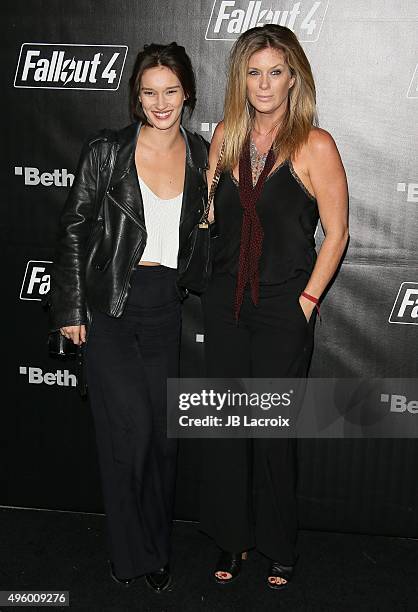Rachel Hunter attends the Fallout 4 video game launch event in downtown Los Angeles on November 5, 2015 in Los Angeles, California.