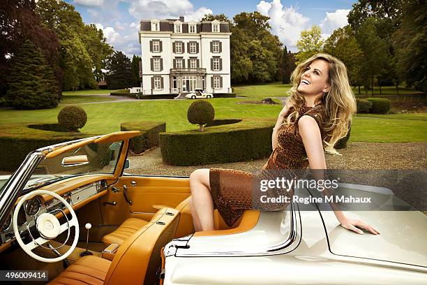 British racing driver Susie Wolff is photographed for Self Assignment on August 20, 2015 in Belgium.